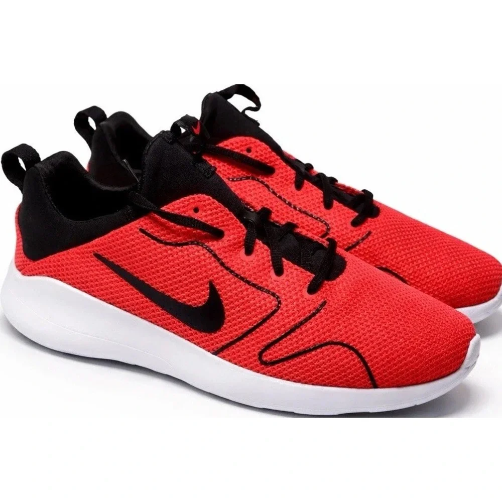 Nike Running Shoes Men 11.5 Red Black Mesh Lightweight Athletic Sneakers (NEW)